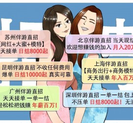 南京北京伴游招聘 高薪招聘伴游背后另有隐情 原是需提供色情服务